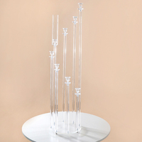 Candélabre en acrylique à 8 bras, centre de table, porte-bougie pour décorations de table de mariage