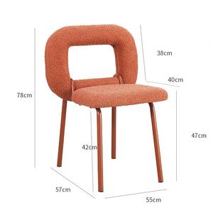 Silla de Comedor de Diseño Escandinavo Contemporáneo con Respaldo de Metal, Silla de Maquillaje Simple - Product Image 2