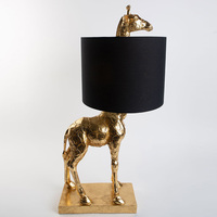Usine Fabrication Designer Animal Résine Girafe Lampe De Table Or Corps De Lampe Résine Animal Décor À La Maison Veilleuses E26/E27 support