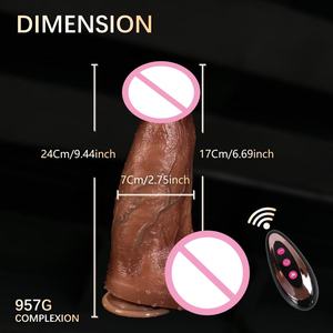 Vibrador Realista de 9 Pulgadas con 9 Modos de Vibración, Ventosa y Control Remoto, para Adultos - Product Image 6