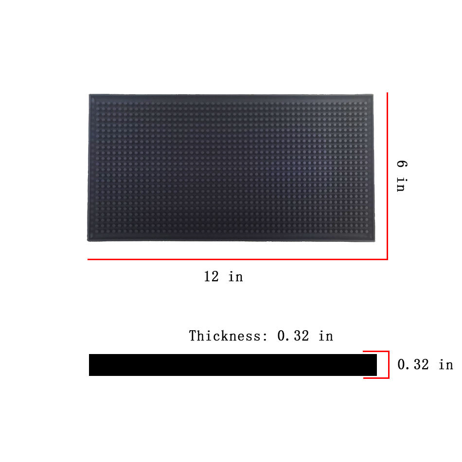 12in X 6in X 0.32 in