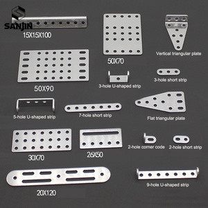 Plaque carrée en alliage <span class=keywords><strong>d</strong></span>'aluminium avec trou, pièce de fixation, plaque de base, bande en U, profilé <span class=keywords><strong>d</strong></span>'<span class=keywords><strong>angle</strong></span>, accessoires pour modèles de jouets DIY - Product Image 3