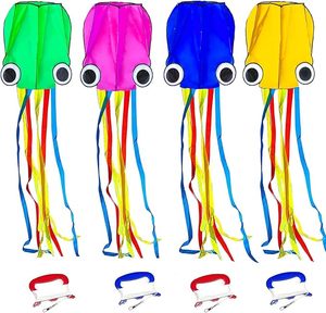 Venta caliente 3D Octopus Kite con cola larga para niños Kite con Easy Flying Beach Game Flying Kites - Product Image 6