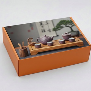 Custom Luxury Kraft Corrugated Slotted Square Flat Design Gift <b>Box</b> Embossing Magnetic Closure Recyclable Biodegradable Recycled - Product Image 3