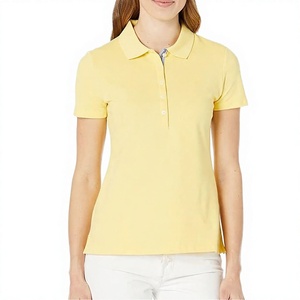 Camiseta Polo de Algodón de Secado Rápido Antiarrugas Ecológica para Mujer, Cómoda, Transpirable, Estilo Casual, Diseño Sólido, Tejido de Punto - Product Image 1