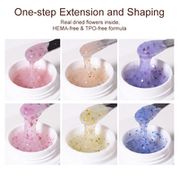 Gel de construction pour ongles HEMA Free Milky Flower 30g, gel UV LED pastel effet pétale, gel dur à retirer par trempage pour vernis à ongles professionnel