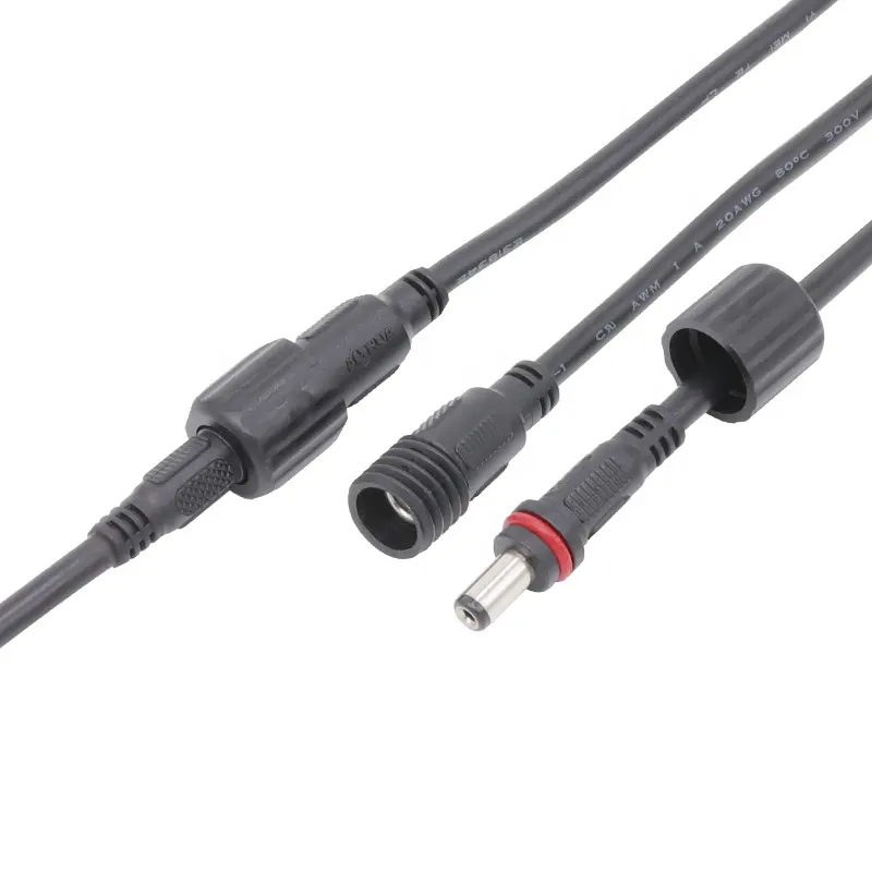 Good Quality Ip65 Waterproof 2 Pin Cable 5.5*2.1 Dc Plug Connector