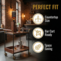 Distributeur d'alcool en bois personnalisé avec logo pour bar à domicile, avec verre à whisky à l'ancienne, cadeau d'anniversaire pour homme, papa