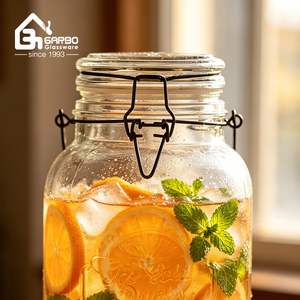 3,8L Umweltfreundlicher Glas-Getränkespender mit Ananas-Design-Zapfhahn und Ständer für Zuhause, Café und Restaurant - Product Image 5