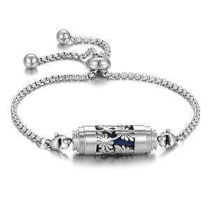 Bracelet chaîne diffuseur d'aromathérapie en acier inoxydable style punk - Product Image 4