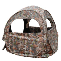 Tente Dôme Camouflage Forêt avec Fenêtres d'Observation Multiples, Montage Rapide, Tissu Oxford Imperméable 1000-1500mm, Grande Taille Quatre Saisons
