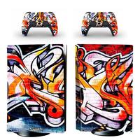 P5 Skin Console et Controller Wrap Vinyl Cover Decal Skins Wraps pour PlayStation 5 PS5 Disc Version CD-ROM Version Stickers