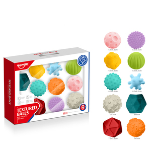 Huanger coloré doux en plastique souple vinyle balle en caoutchouc jouets bébé balle silicone texturé boules <span class=keywords><strong>sensorielles</strong></span> - Product Image 2