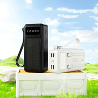 Sac de charge solaire haute capacité 40000mAh 22.5W avec câble Type-C intégré, poignée et lampe de camping à charge rapide