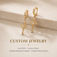 Boucles d'oreilles pendantes Mosen en filigrane sculpté sur mesure, plaqué or 18 carats, laiton, bijoux scintillants à coupe diamant, marque OEM