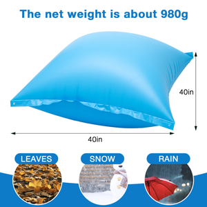 Coussin de piscine gonflable de 40 pouces, double épaisseur 0,54 mm, en PVC écologique, résistant au froid, pour piscine au sol, protection hivernale extérieure - Product Image 5