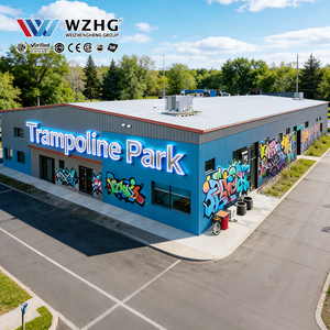 Structure <span class=keywords><strong>en</strong></span> acier modulaire pour parc de trampolines récréatifs, durable, stable, sur mesure, robuste, longueur 50m, hauteur 12m, ignifuge - Product Image 1