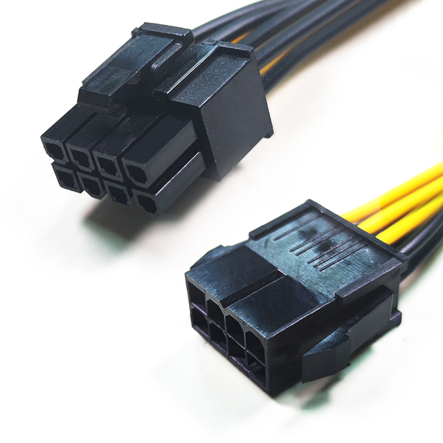 Senye Cable Video Card PCI-E 8Pin Male to 8 Pin Female GPU Power Extension Cable 18AWG Supply PSUs 15CM Copper