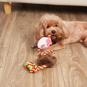 2024 מוצרים ידידותיים לסביבה לחיות מחמד ממולאים קטיפה עמיד ללעוס צעצועי חבל כותנה לכלב לכלב קטן וגדול - Product Image 6