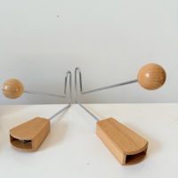 Wooden Vibraslap Percussion Instrument Orff Music Teaching Aid Rhythm Clacker for Kids
