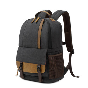 Sac à dos pour appareil photo professionnel multifonctionnel pour photographes, petit format, en toile et nylon - Product Image 3