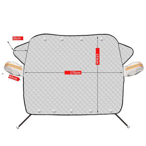 Housse de voiture imperméable anti-neige, film magnétique en aluminium, protection du pare-brise avant, le pare-brise de la voiture est recouvert de neige - Product Image 4