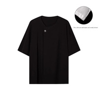 Fabricants de vêtements, nouveau t-shirt pour homme en coton pur de 220 grammes, design tendance d'été, col à rabat, bouton unique, sens du design
