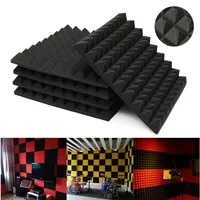 Pyramid Soundproof Studio Acoustic Foam, Black Wall Panels