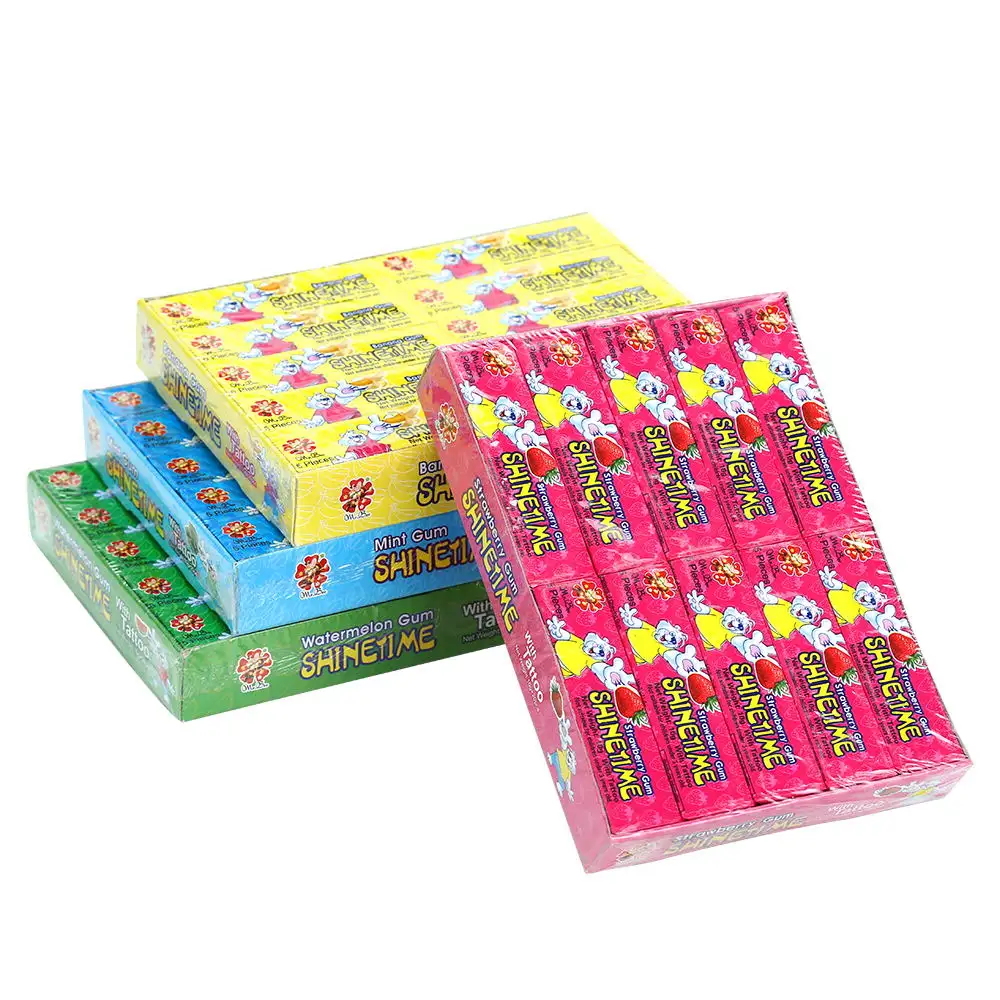 halal wholesale chewing gum with tattoo fruity flavor manufacturer