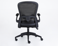 Chaise de bureau ergonomique économique au design moderne, dossier ailé en maille, pivotante, avec accoudoirs et appuie-tête réglables et inclinables