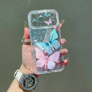 <span class=keywords><strong>Coque</strong></span> transparente en TPU pour <span class=keywords><strong>iPhone</strong></span> 17, 16, 15, 14, 13, motif papillon souple, protection intégrale, vente en gros, directement de l'usine OEM - Product Image 2