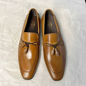 Mocasines de Cuero Genuino para Hombre Tallas Grandes, Estilo Británico, Transpirables, con Aumento de Altura Interior y Punta Reforzada, Ideales para Negocios y Vestir - Product Image 1