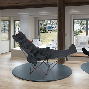 Hiện đại ngoài trời gấp kim loại mặt trăng ghế Oxford Ba điều chỉnh vị trí chân phần còn lại dễ dàng lưu trữ bền cho bãi biển cắm trại - Product Image 4