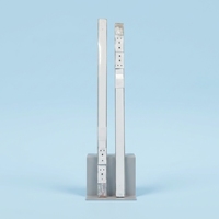 Rail de rideau télescopique en aluminium silencieux et lisse, sans coupures, robuste, réglable, pour montage au plafond ou au mur, 0,65-5,1 m