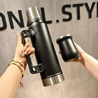 Kit complet de Yerba Mate, thermos en acier inoxydable de 1,3 L avec tasse et paille bombilla, ensemble de Yerba Mate pour une utilisation quotidienne en extérieur, partout