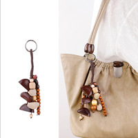 Fanmu Fruit Schelp Rammelaar Natuurlijke Fruit Schelp Handgeslingerde Fruit Tas Hangertje Sleutelhanger Fabriek Groothandel Maatwerk
