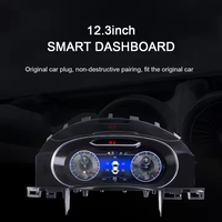 12.3 ''cluster de tableau de bord numérique LCD de voiture pour VW Volkswagen Touareg 2003-2010 compteur de vitesse automatique panneau d'instruments virtuels Cockpit