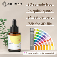 Flacon compte-gouttes en verre opaque de 15 ml et 30 ml pour sérum et crème de soin de la peau avec emballage en boîte cartonnée avec impression sérigraphique