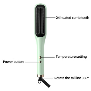 AINI 2025 a doppio uso pettine aria calda USB alimentato per uso domestico pigro persona arricciatura diritta con materiale spazzola in Nylon - Product Image 4