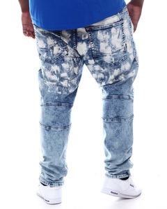 Pantalones vaqueros desgastados con nube azul y blanca para hombre, vaqueros de diseño vintage para playa, 2021 - Product Image 2