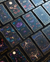 Cartes de tarot personnalisées en gros avec dorure et estampage des bords, en papier, pour jeux de cartes portables familiaux