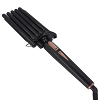 Fer à friser triple barillet avec écran LED pour une coiffure ondulée de 25 mm – Accessoire magique pour cheveux