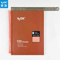 Carnet à spirales en papier kraft A4, impression de logo personnalisée, feuilles lignées, papeterie de bureau écologique
