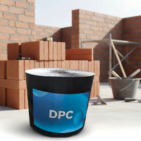 Membrane d'étanchéité noire en LDPE - DPC haute résistance pour la protection contre l'humidité des murs de fondation - Bande d'étanchéité