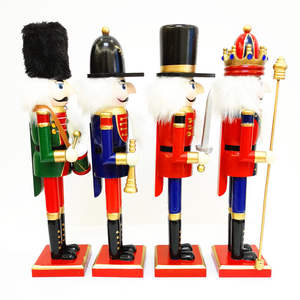 Nouveau design de décoration de cadeaux de Noël <span class=keywords><strong>30</strong></span> <span class=keywords><strong>cm</strong></span> <span class=keywords><strong>Casse</strong></span>-<span class=keywords><strong>Noisette</strong></span> en bois de 12 pouces Ornements de soldat - Product Image 2