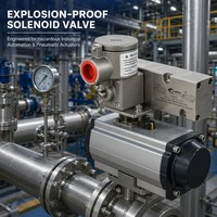 Vanne solénoïde antidéflagrante en acier inoxydable, vanne de commande pneumatique 24VDC G1 4 pour systèmes de gaz industriels