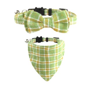 Ensemble collier à carreaux pour chat avec nœud papillon et bandana, boucle réglable, pour petits chats, toutes saisons, style classique - Product Image 4