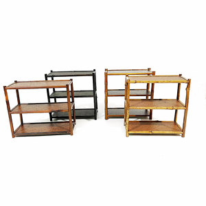 Estante de Bambú para Almacenamiento de Té, Rectangular, Natural, Estante de Exhibición para Sala de Estar, Mueble de Múltiples Niveles - Product Image 1