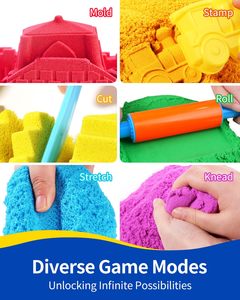 Ensemble de <span class=keywords><strong>sable</strong></span> <span class=keywords><strong>magique</strong></span> pour la construction de châteaux créatifs, moules en plastique, <span class=keywords><strong>sable</strong></span> spatial dynamique non toxique, jouets pour enfants, cadeaux d'anniversaire - Product Image 3