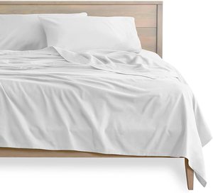 Queen Size 300TC Eco-Friendly Hotel Quality 100% Cotton Fitted <b>Bed</b> Sheet Set with Stitching Solid Pattern - Product Image 4